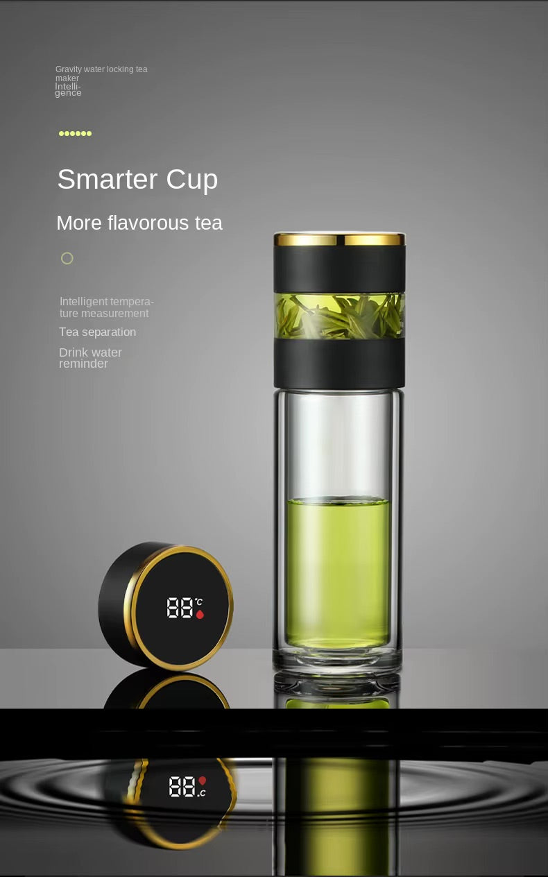 Tea Infuser Vacuum Flask with Temperature LED Display,