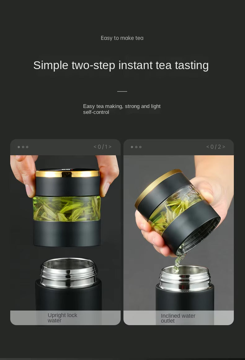Tea Infuser Vacuum Flask with Temperature LED Display,