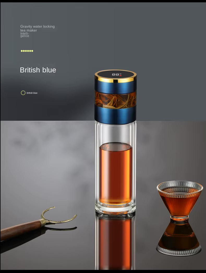 Tea Infuser Vacuum Flask with Temperature LED Display,