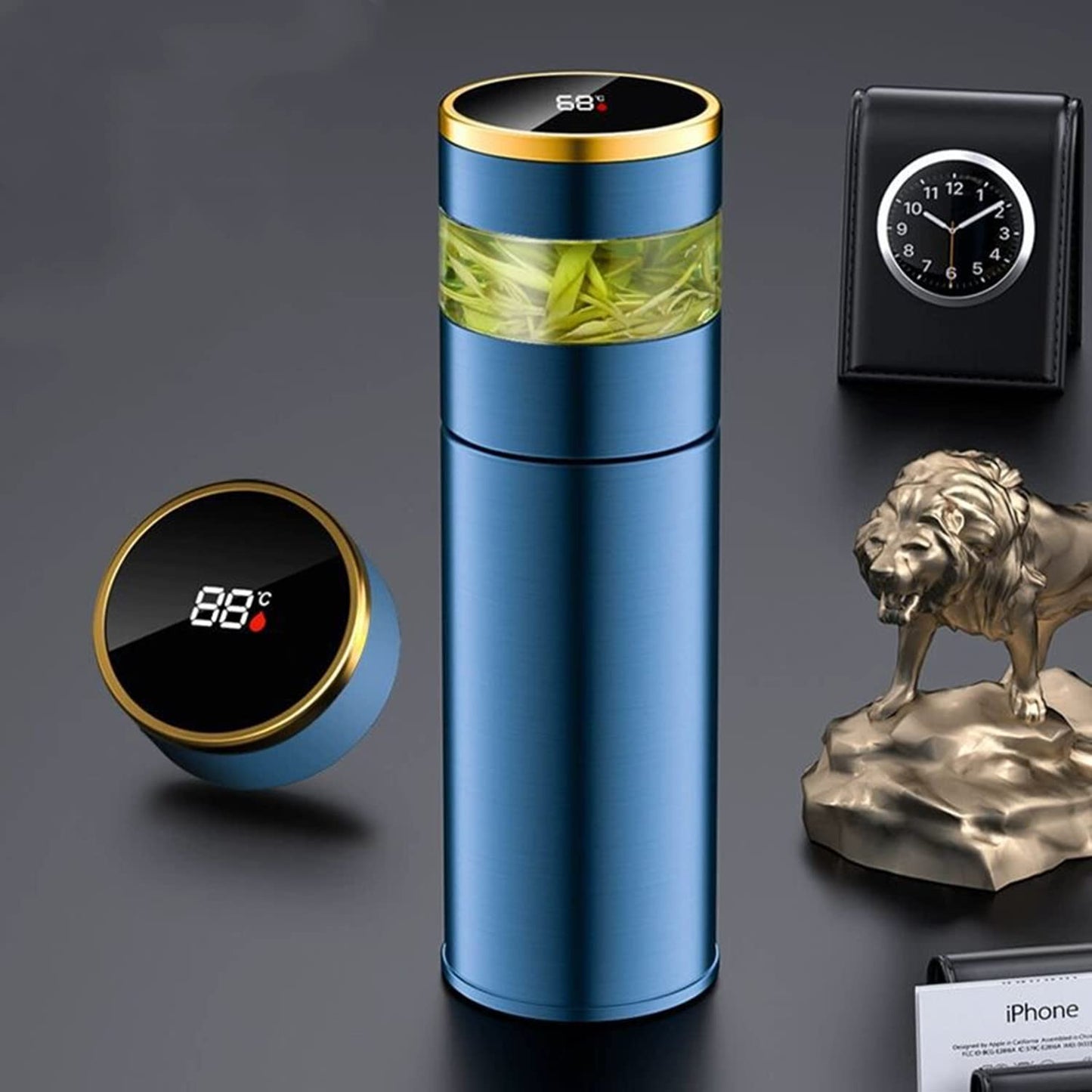 Tea Infuser Vacuum Flask with Temperature LED Display,